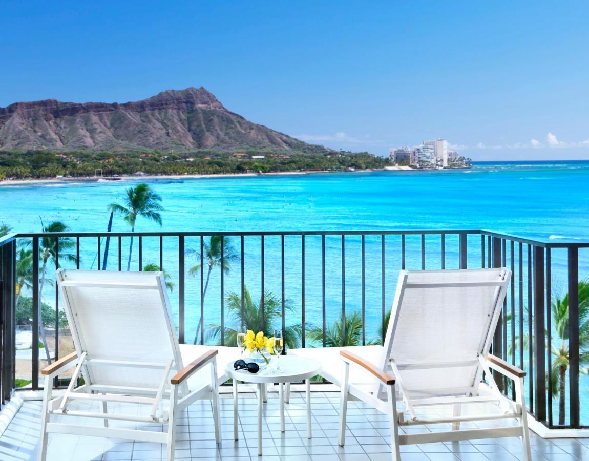 Halekulani - No Resort Fee Хонолулу Екстериор снимка Diamond Head from the Outrigger Reef on the Beach